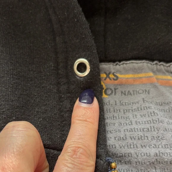 Aviator Nation Black Zip Hoodie with Rainbow Chest Stripes - Picture 3 of 4